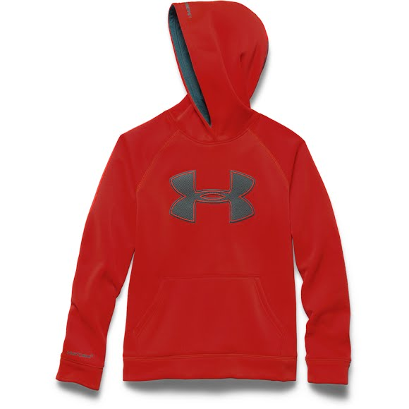 Under Armour Boys Youth UA Storm Armour Fleece Big Logo Hoodie.