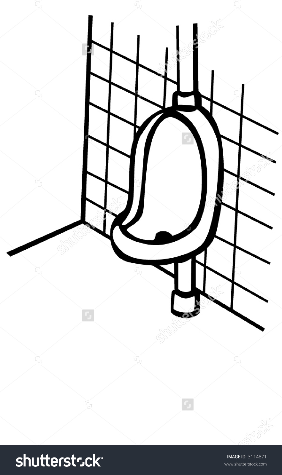 Going In Urinal Animal Clipart.