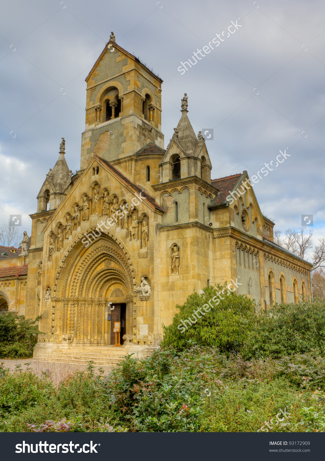 Church Of Jak, Vajdahunyad Castle, Budapest, Hungary Stock Photo.