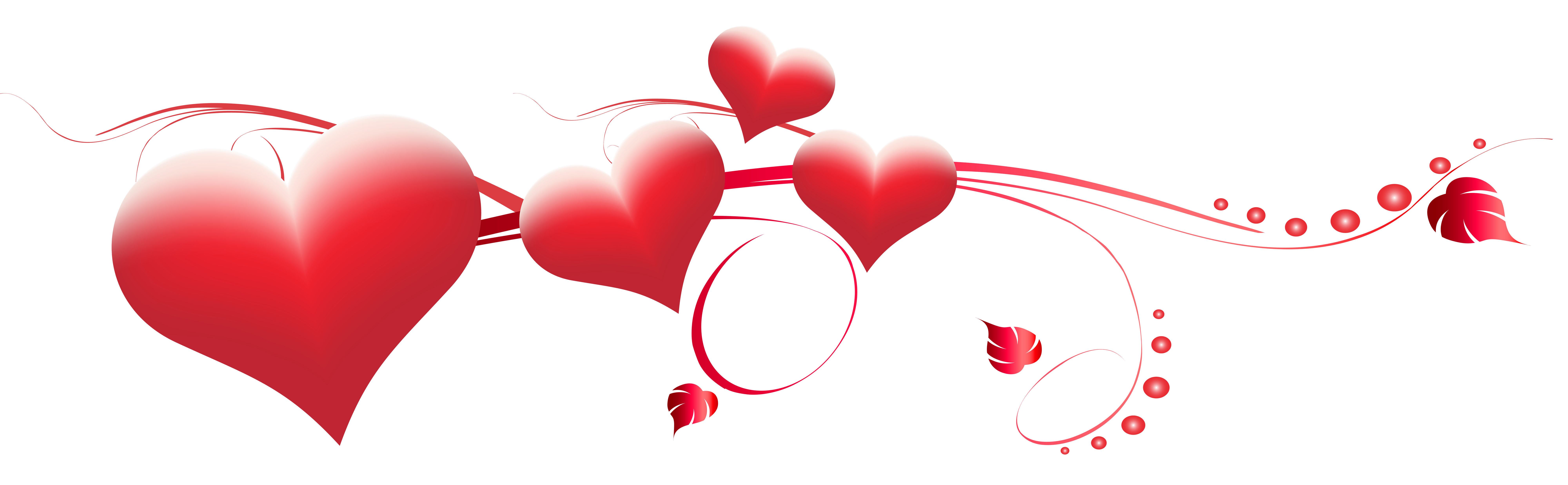 Valentine\'s Day Hearts Decoration Transparent PNG Clip Art.