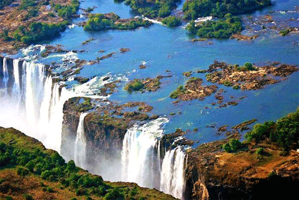 Victoria Falls,Google Map of Victoria Falls Zambia and Zimbabwe.