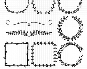 Vine Wreath Clipart.