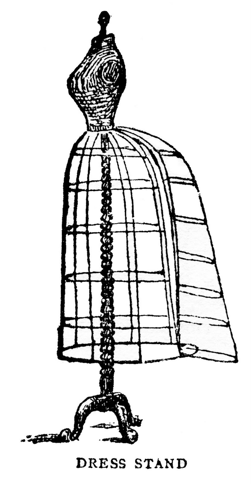 Wire Dress Form Clipart.