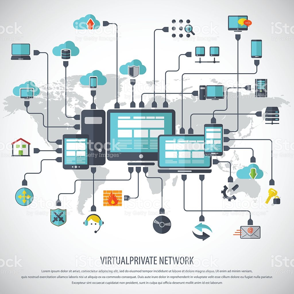 Virtual Private Network Clip Art.