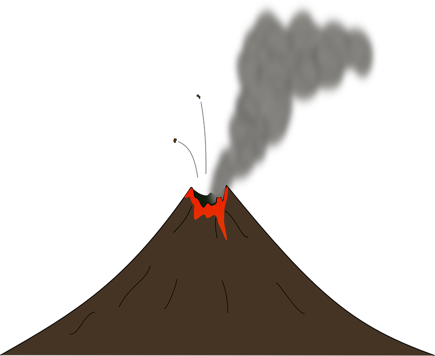 Free vector graphic: Earth, Smoke, Volcano, Lava, Erupt.