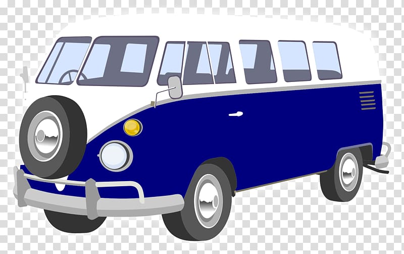 Van Volkswagen Type 2 Car , camper transparent background.