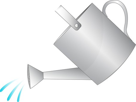 Watering Can Pouring Water Clipart.