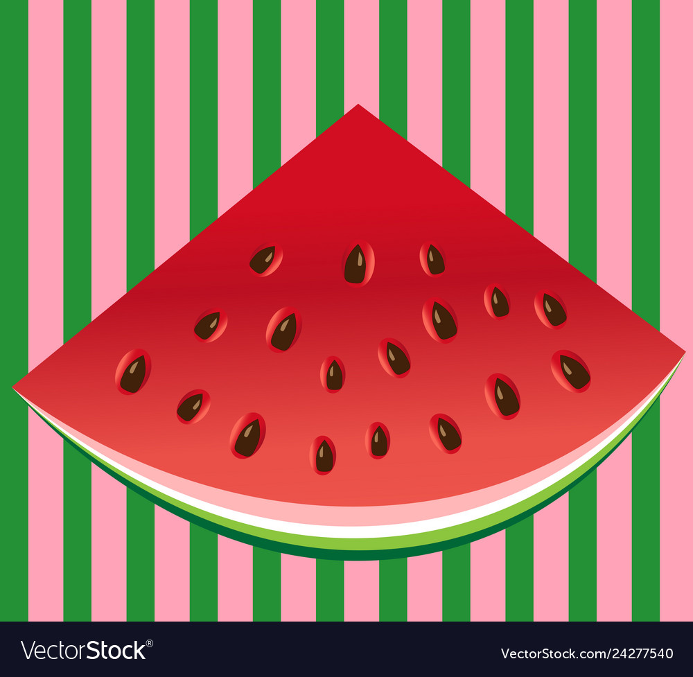 Watermelon slice background with seed and skin.