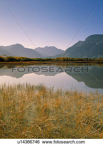 Stock Images of Muskinonge Lake, Waterton Lakes National Park.