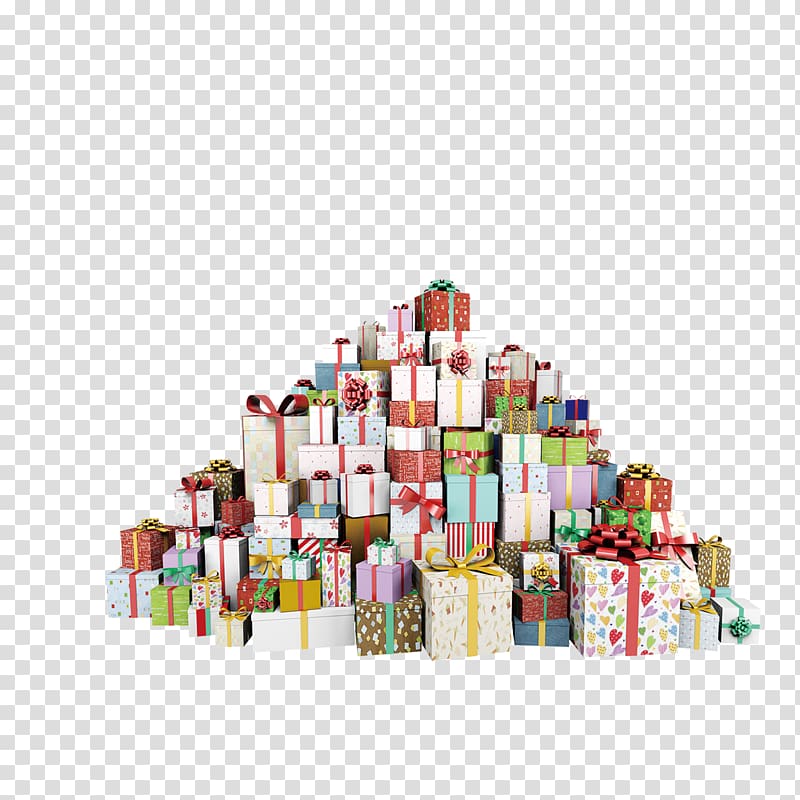 Poster Gift Icon, Gift pile material transparent background.