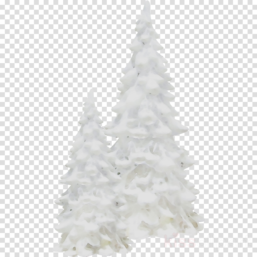 White Christmas Tree clipart.