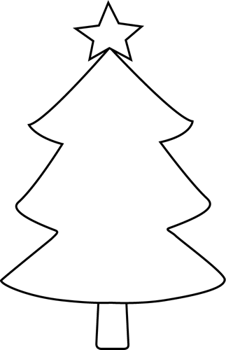 White Christmas Tree Clipart.