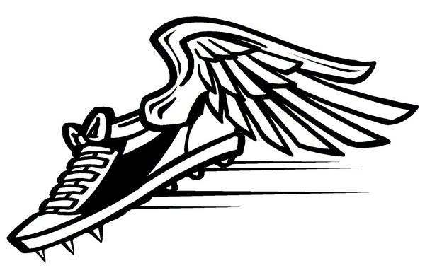 Track and field clipart shoe.