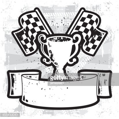 Racing Winner Banner Clipart Image.