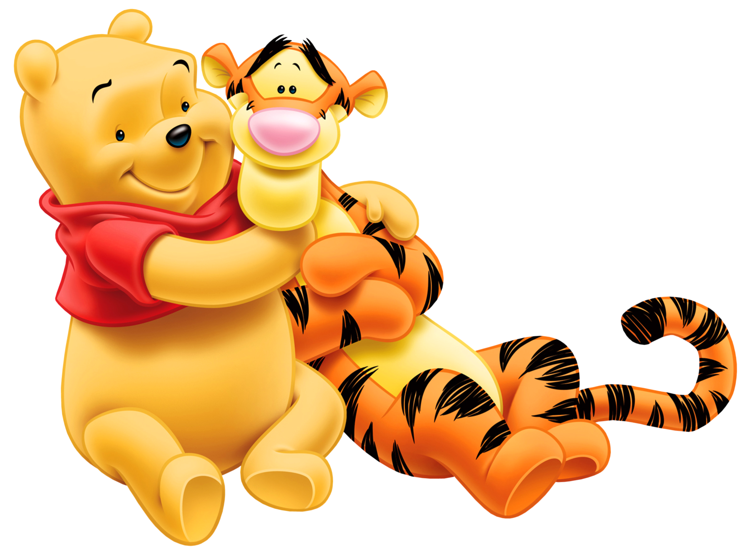 Transparent Tigger and Winnie the Pooh PNG Cartoon.