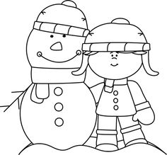 Winter black and white clipart 3 » Clipart Station.