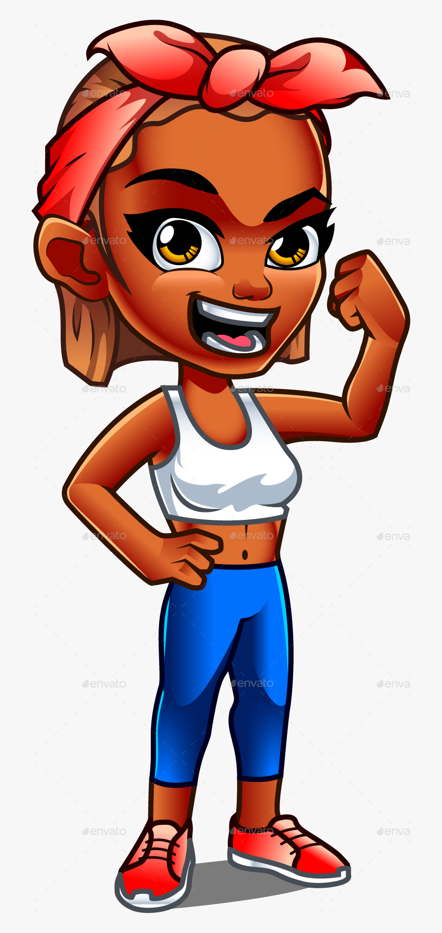 Strong Woman Cartoon Png , Free Transparent Clipart.