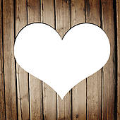 Wooden Heart Clipart.