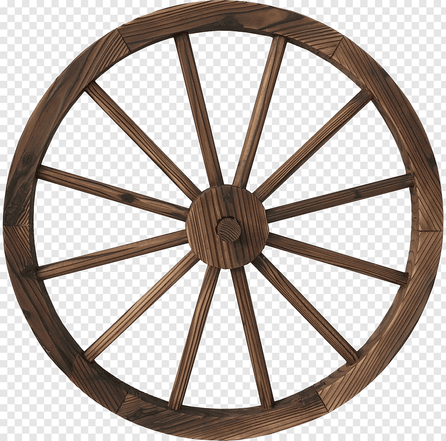 Brown wooden carriage wheel, Covered wagon Wagon Wheels Cart.