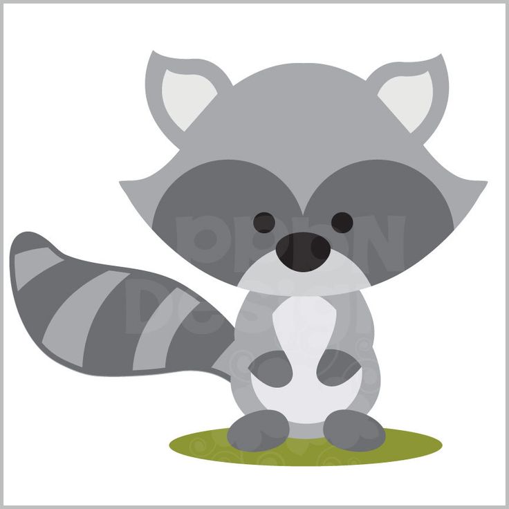 Woodland Raccoon Clipart.