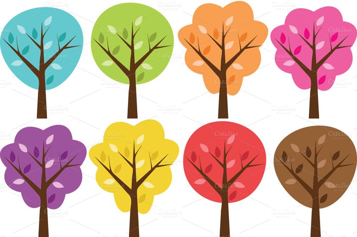 Woodland Trees Clipart.