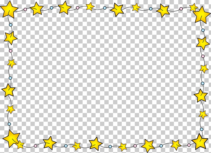 Stars Border , yellow stars illustration PNG clipart.