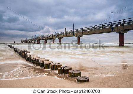 Stock Photography of Pier in Zingst (Germany). csp12460708.