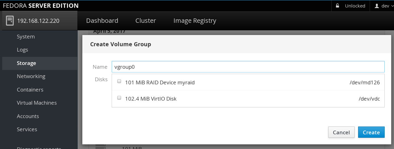 Add unpartitioned disk