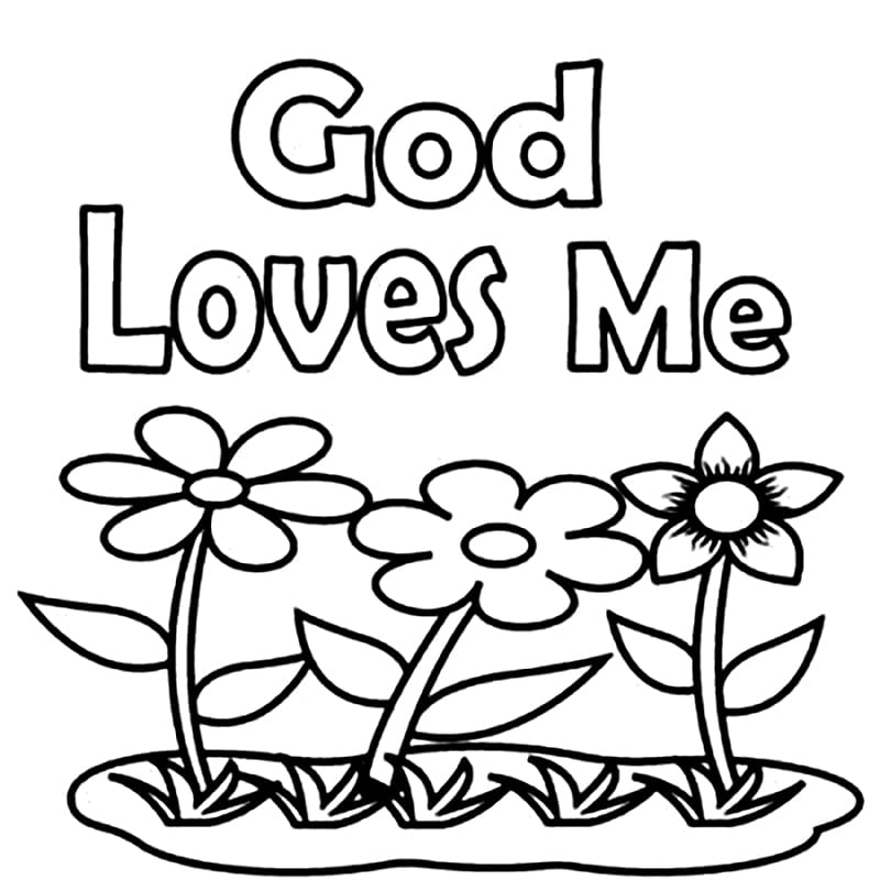 God Loves Me 6 Coloring Page - Free Printable Coloring Pages for Kids