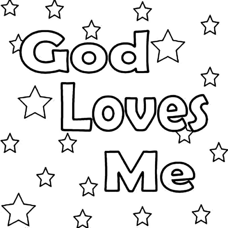 Free Printable God Loves Me Coloring Page - Free Printable Coloring ...