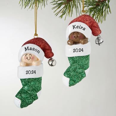 Baby in Stocking Ornament