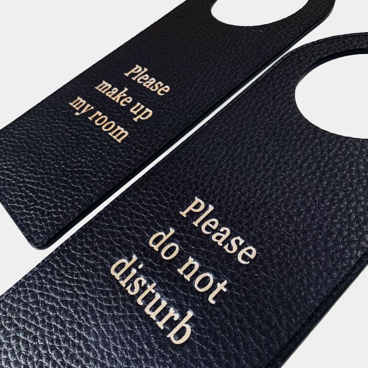 Leather Do Not Disturb Sign