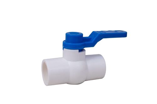 White And Blue Upvc Ball Valve