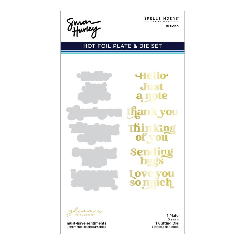 Spellbinders Glimmer Hot Foil Plate & Die - Must-Have Sentiments - Photosynthesis