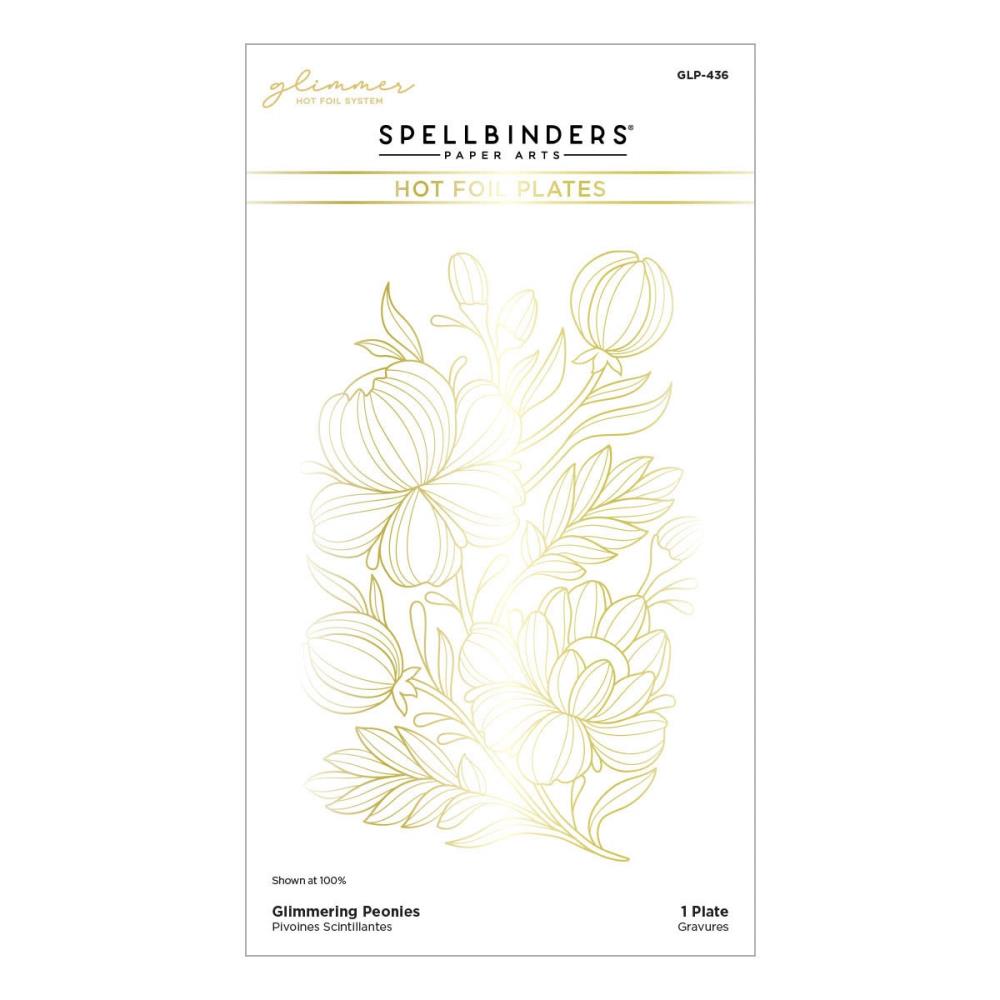 Spellbinders Glimmer Hot Foil Plate - Glimmering Peonies