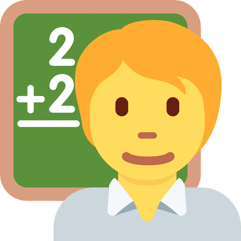 Teacher emoji clipart. Free download transparent .PNG | Creazilla