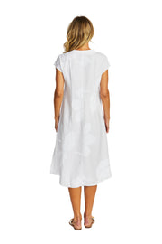 PING PONG - Flax/White Atlas Midi Dress - 575522