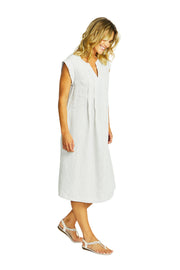 PING PONG - Flax Maria Linen Pintuck Dress - 575548