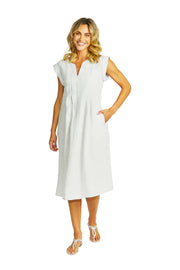 PING PONG - Flax Maria Linen Pintuck Dress - 575548