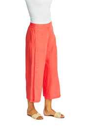 PING PONG - Coral Gaby Linen Button Culotte - P575742