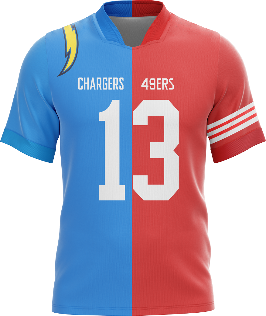 Split NFL football Jerseys - Custom Half and Half Jerseys ...