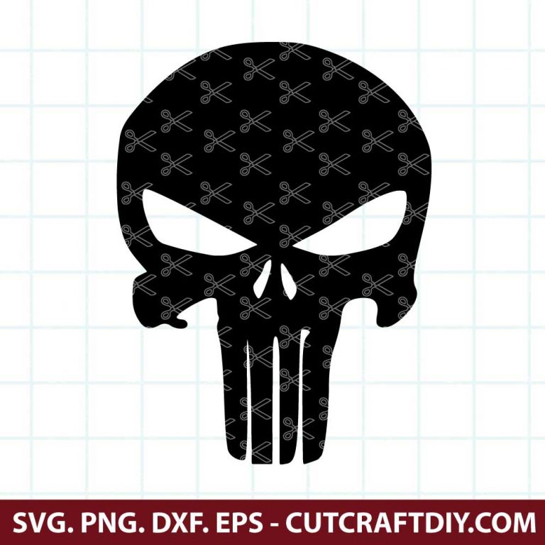 Punisher skull SVG PNG DXF EPS Cut Files for Cricut and Silhouette ...