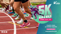 5K Run & Walk Event Twitter Post template