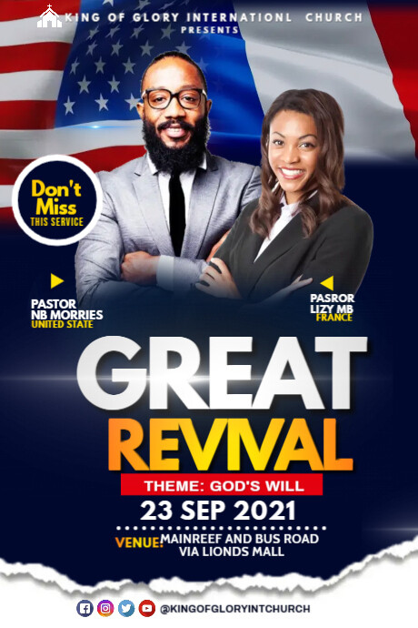 REVIVAL Poster template