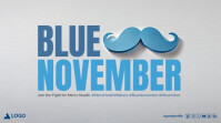 Blue November moustache men's health awareness twitter post template