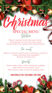 Christmas Menu Digital Display (9:16) template