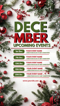 December Upcoming Events Instagram Story. template