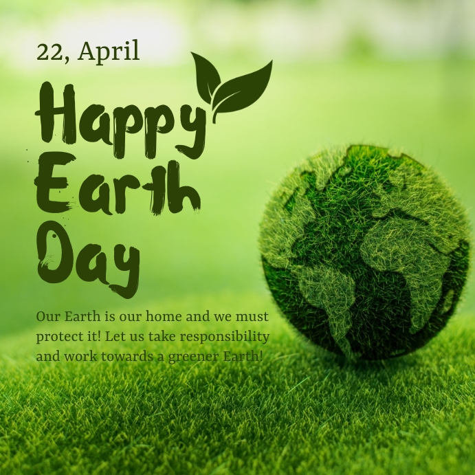 Green Earth Day Instagram Post template