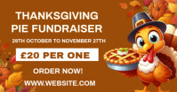 Orange Maximalist Thanksgiving Pie Sale Template Design Facebook Ad