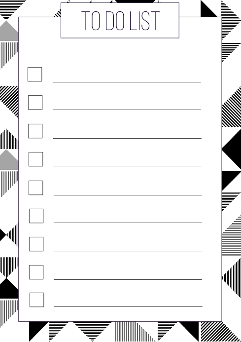 To do list Geometric Printable A4 | PosterMyWall